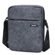 Load image into Gallery viewer, TINYAT Shockproof Men's Crossbody Bag pack hidden zipper Shoulder Bags for 9.7' pad Male Handbag Canvas Leather Messenger Bags